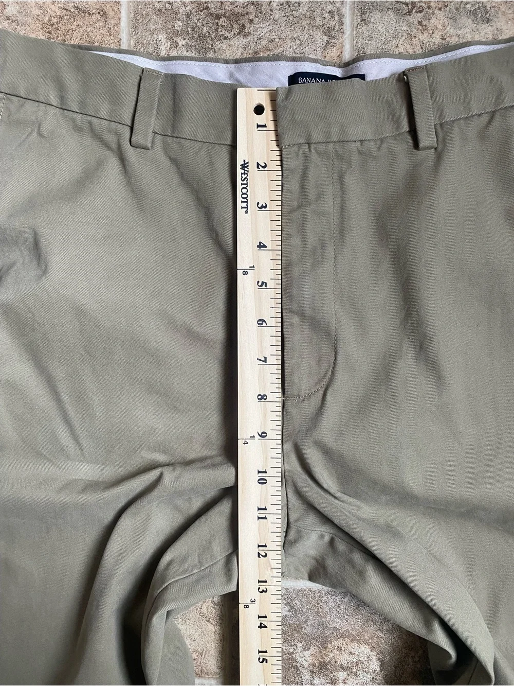 Banana Republic Aiden Chino Pants Mens 36x30 Khaki 100% Cotton Classic Fit